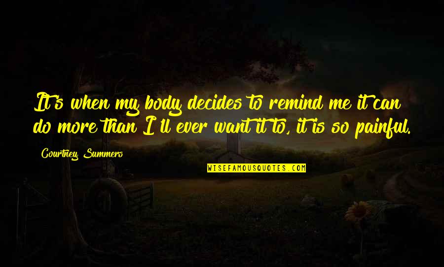 Ever'body's Quotes By Courtney Summers: It's when my body decides to remind me