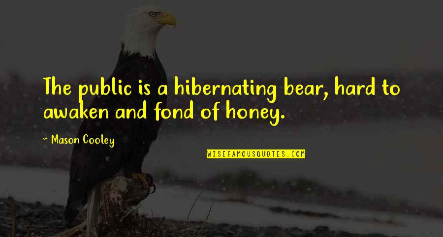 Everedge Quotes By Mason Cooley: The public is a hibernating bear, hard to