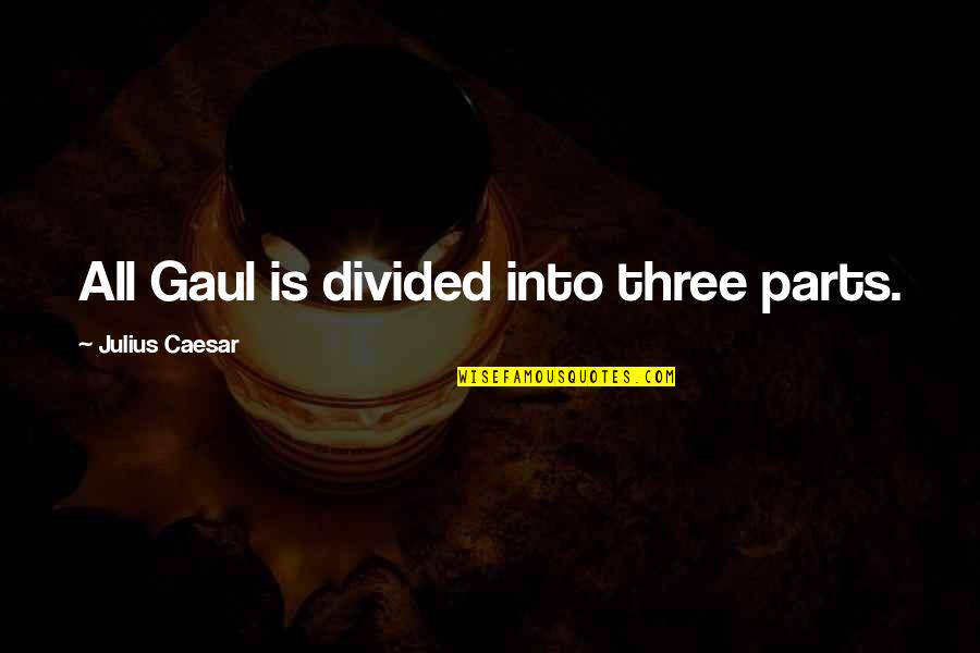 Evergreen Life Quotes By Julius Caesar: All Gaul is divided into three parts.