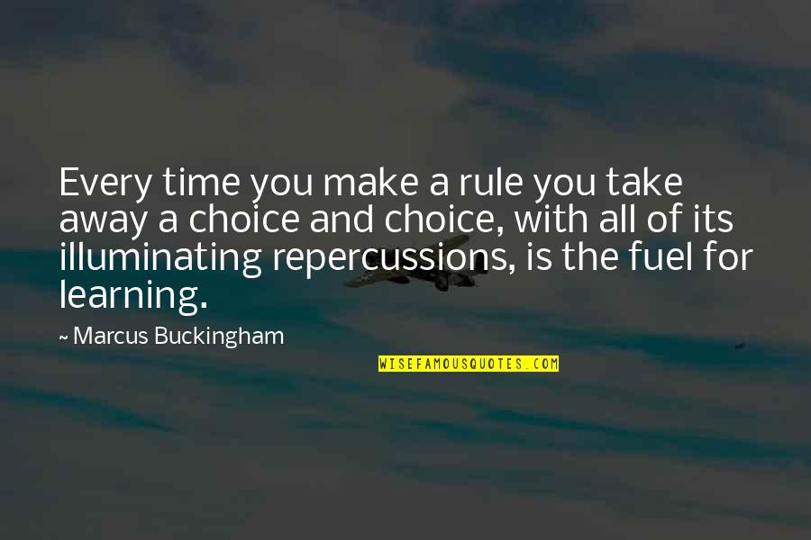 Every Choice You Make Quotes By Marcus Buckingham: Every time you make a rule you take