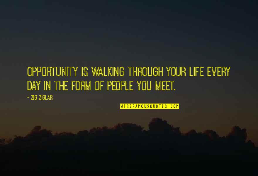 Every Day Life Quotes By Zig Ziglar: Opportunity is walking through your life every day