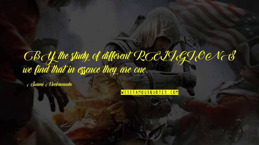 Every Day Makes Me Quotes By Swami Vivekananda: BY the study of different RELIGIONS we find Every Day Makes Me Quotes By Swami Vivekananda: BY the study of different RELIGIONS we find
