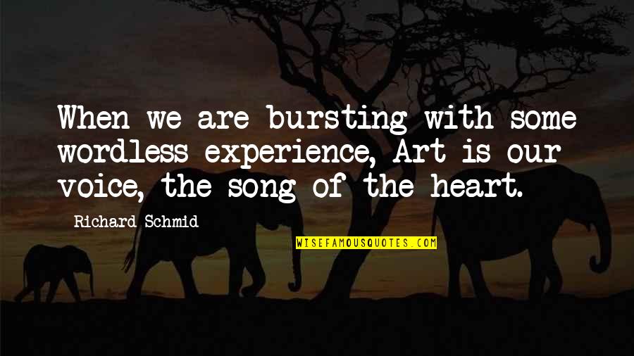 Every Setback Is A Setup For A Comeback Quotes By Richard Schmid: When we are bursting with some wordless experience, Every Setback Is A Setup For A Comeback Quotes By Richard Schmid: When we are bursting with some wordless experience,
