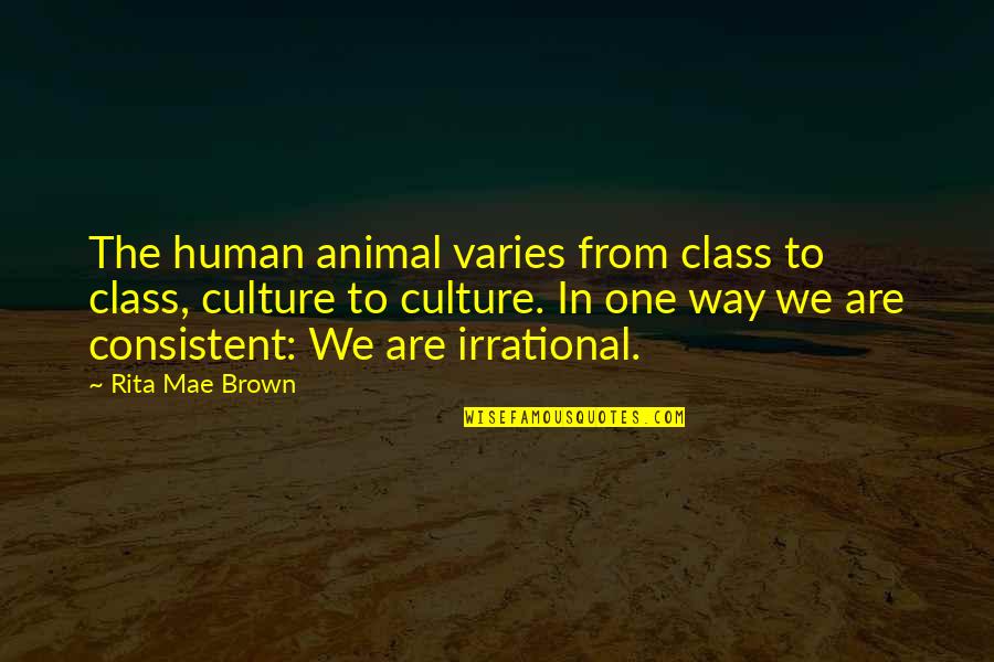 Every Small Step Quotes By Rita Mae Brown: The human animal varies from class to class,