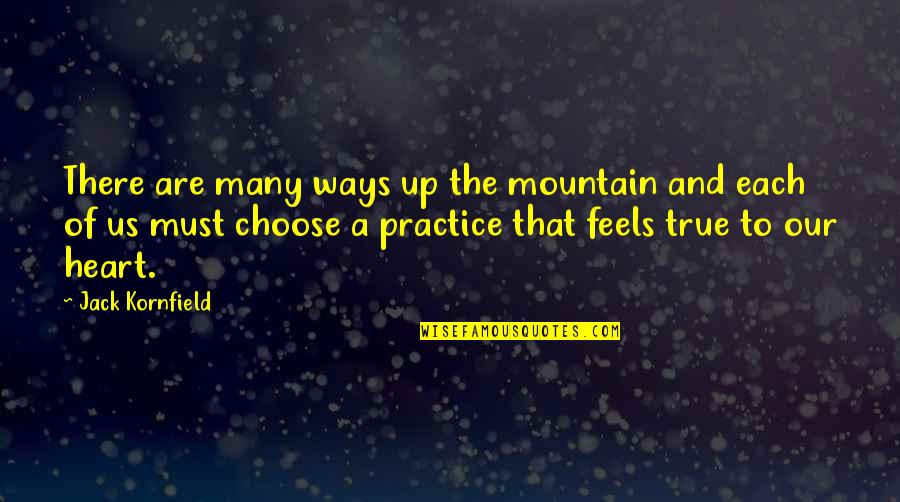 Every Time You Cross My Mind Quotes By Jack Kornfield: There are many ways up the mountain and