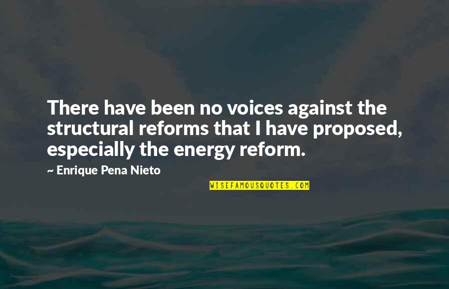 Every Woman Wants Quotes By Enrique Pena Nieto: There have been no voices against the structural