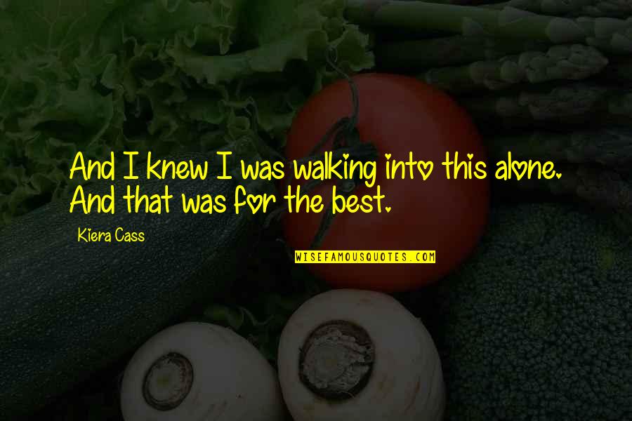 Everybody Deserves Love Quotes By Kiera Cass: And I knew I was walking into this