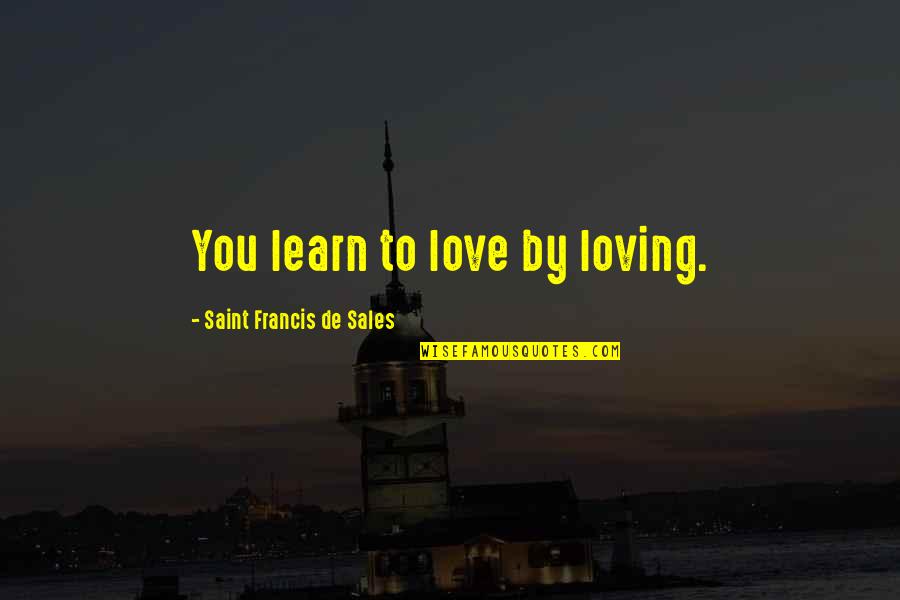 Everybody Makes Mistakes Quotes By Saint Francis De Sales: You learn to love by loving.