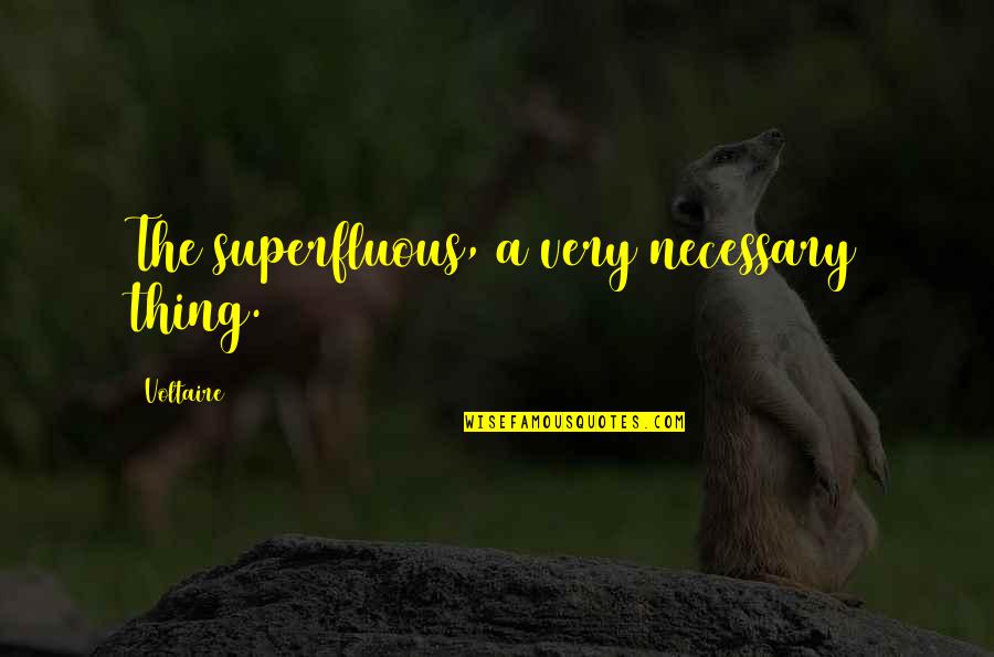 Everyday Challenges Quotes By Voltaire: The superfluous, a very necessary thing.