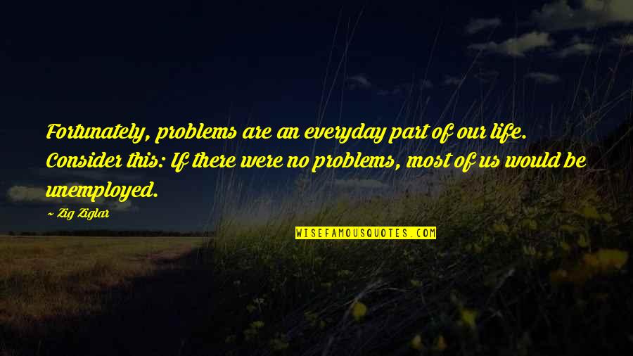 Everyday Problems Quotes By Zig Ziglar: Fortunately, problems are an everyday part of our