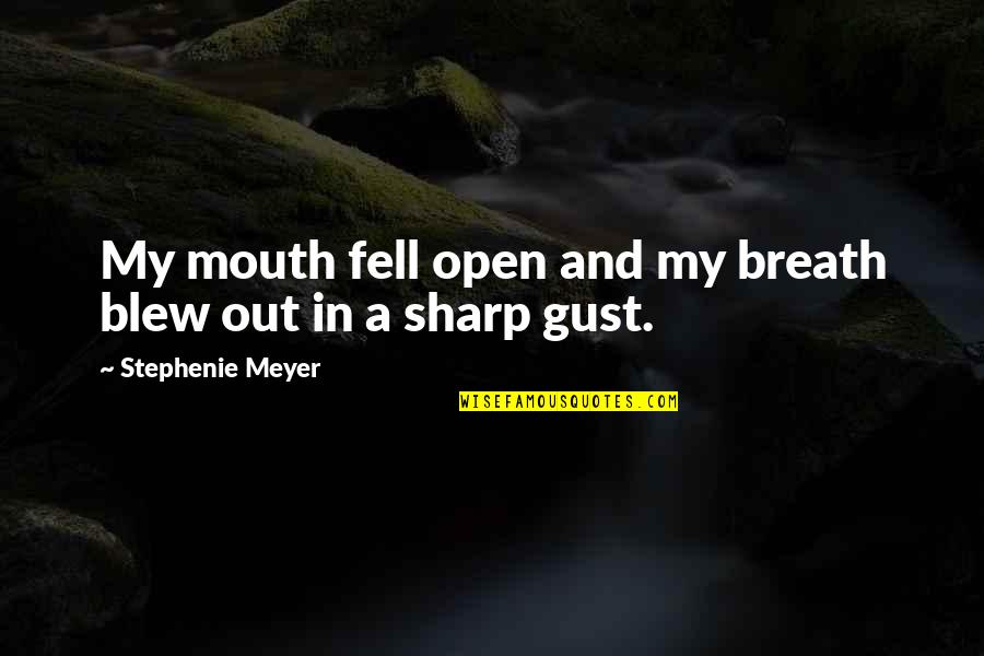 Everyday Situations Quotes By Stephenie Meyer: My mouth fell open and my breath blew