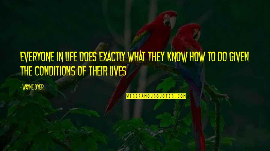 Everyone Lives Their Own Life Quotes By Wayne Dyer: Everyone in Life does Exactly what they Know