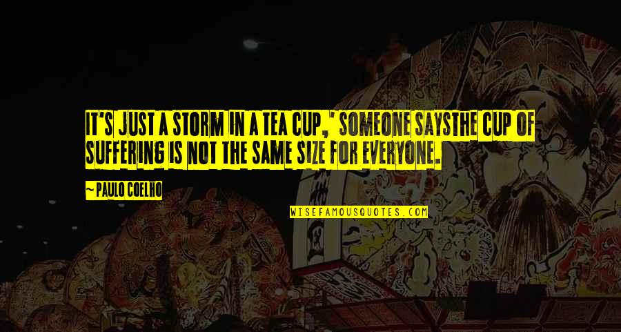 Everyone Not Same Quotes By Paulo Coelho: It's just a storm in a tea cup,'