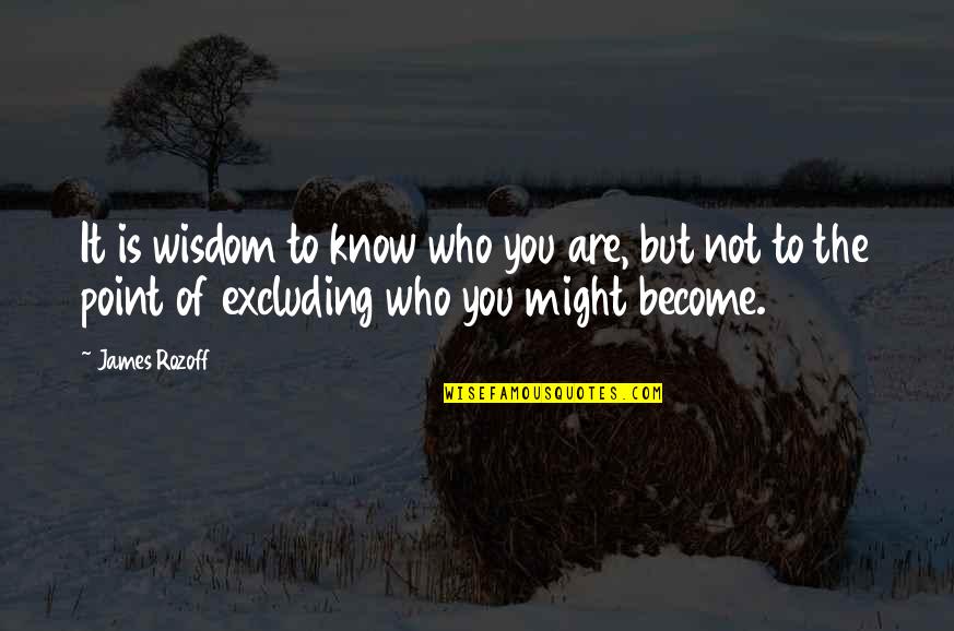 Everyone Will Forget You Quotes By James Rozoff: It is wisdom to know who you are,