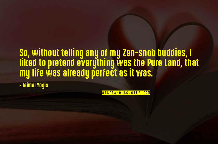 Everything But Perfect Quotes By Jaimal Yogis: So, without telling any of my Zen-snob buddies,