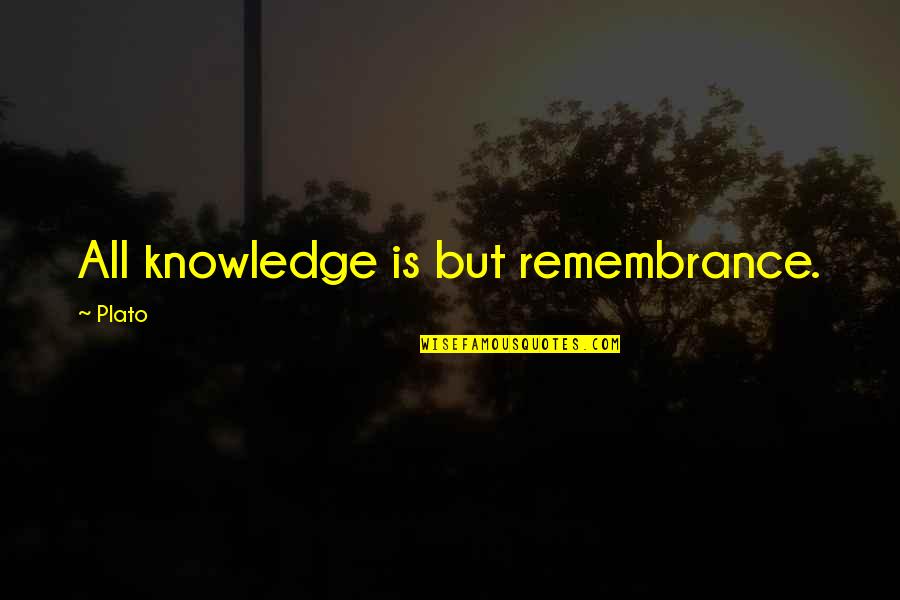 Everything Comes Full Circle Quotes By Plato: All knowledge is but remembrance.