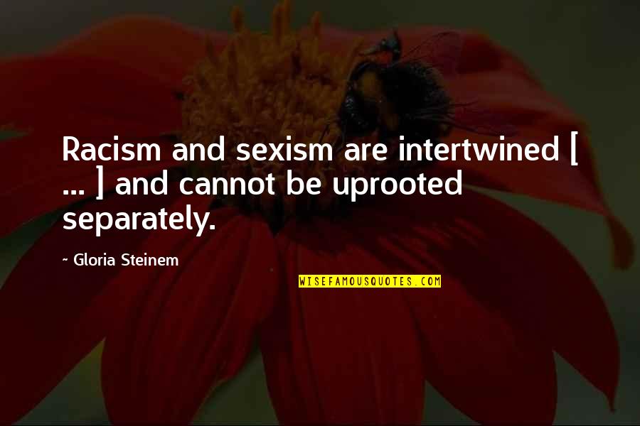 Everything In Life Is Connected Quotes By Gloria Steinem: Racism and sexism are intertwined [ ... ]