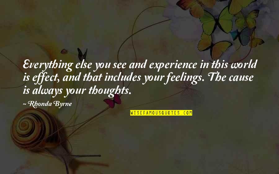 Everything In This World Quotes By Rhonda Byrne: Everything else you see and experience in this
