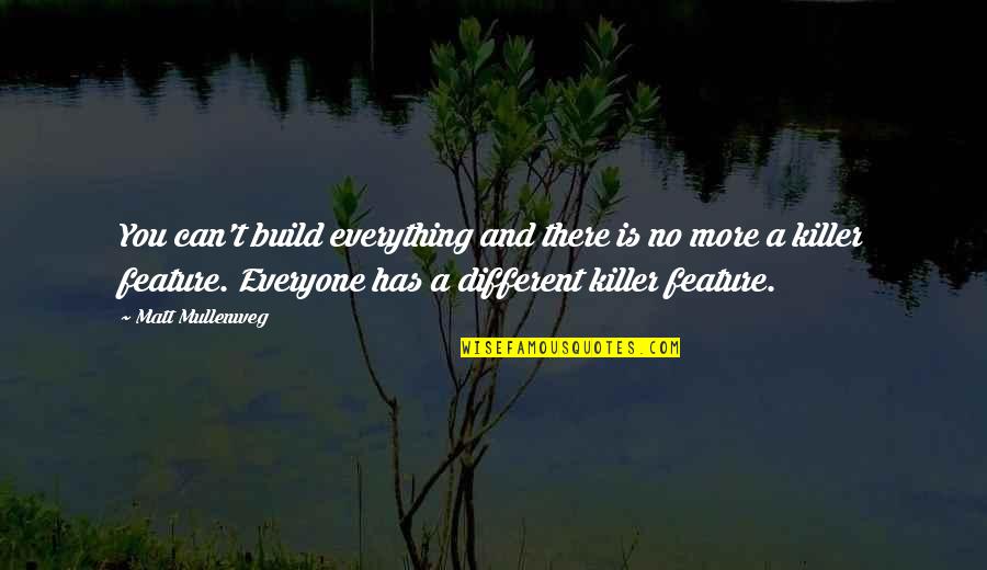Everything Is Different Quotes By Matt Mullenweg: You can't build everything and there is no