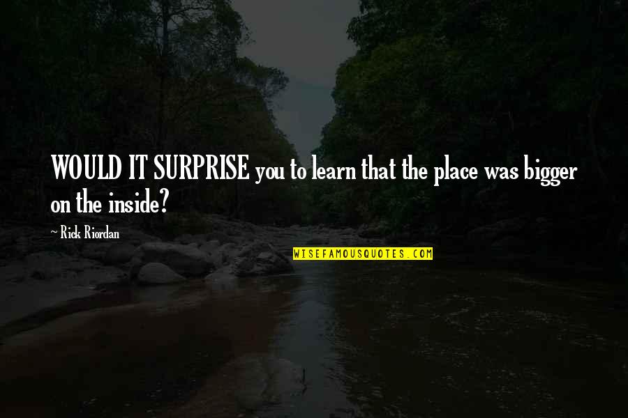 Everything Is Fake In This World Quotes By Rick Riordan: WOULD IT SURPRISE you to learn that the