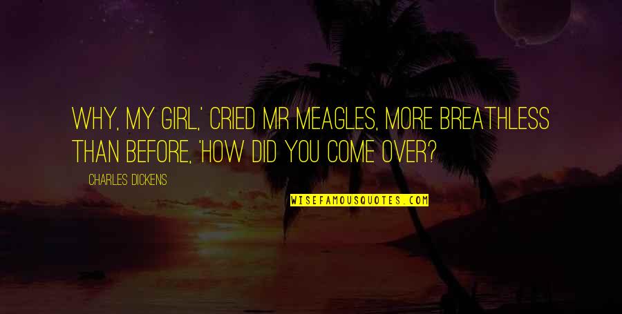 Everything Is Over Between You And Me Quotes By Charles Dickens: Why, my girl,' cried Mr Meagles, more breathless