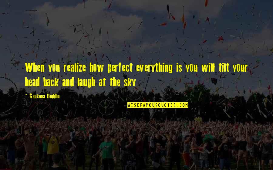 Everything Is Perfect Now Quotes By Gautama Buddha: When you realize how perfect everything is you
