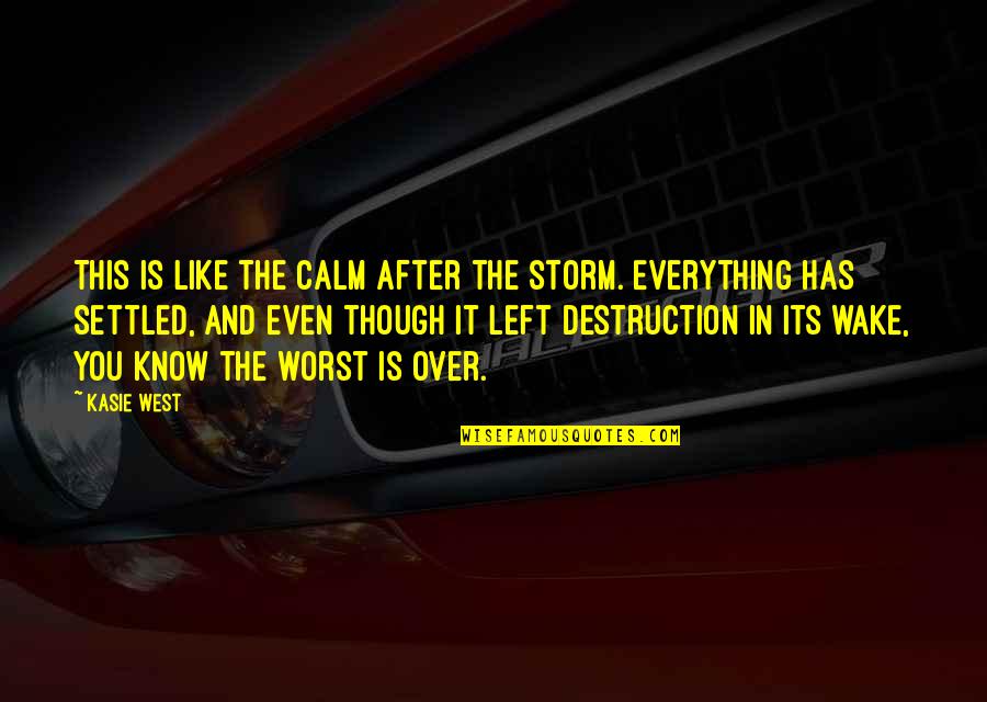 Everything Is Settled Quotes By Kasie West: This is like the calm after the storm.