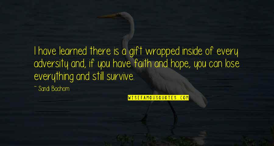 Everything Is You Quotes By Sandi Bachom: I have learned there is a gift wrapped