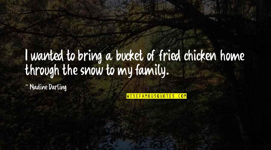 Everything Life Temporary Quotes By Nadine Darling: I wanted to bring a bucket of fried