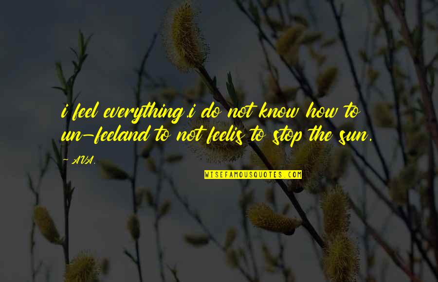 Everything Quotes And Quotes By AVA.: i feel everything.i do not know how to