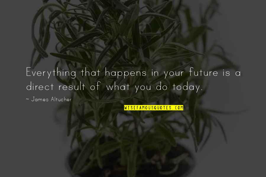 Everything That Happens Quotes By James Altucher: Everything that happens in your future is a