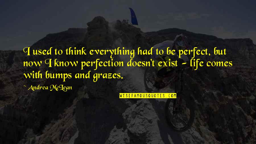 Everything Was Perfect Quotes By Andrea McLean: I used to think everything had to be Everything Was Perfect Quotes By Andrea McLean: I used to think everything had to be