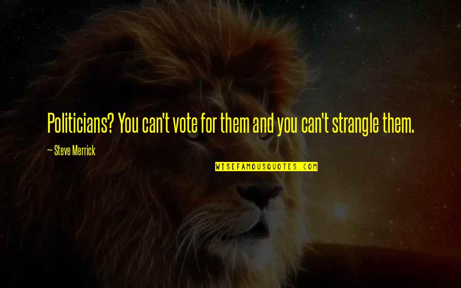 Everything Will Be Ok Donnie Darko Quote Quotes By Steve Merrick: Politicians? You can't vote for them and you