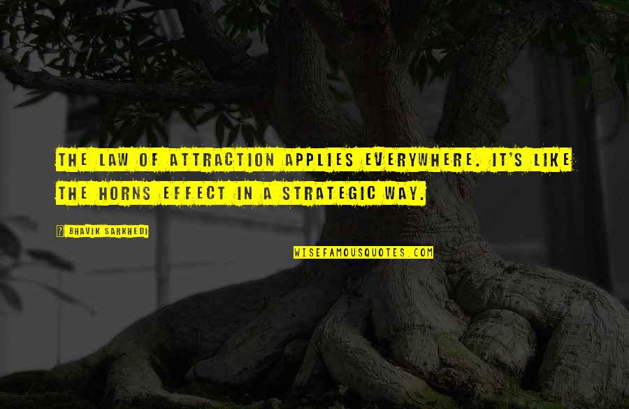 Everywhere's Quotes By Bhavik Sarkhedi: The law of attraction applies everywhere. It's like