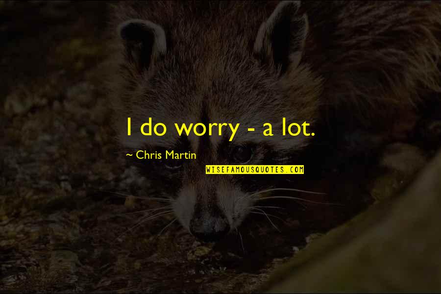 Evigils Quotes By Chris Martin: I do worry - a lot.