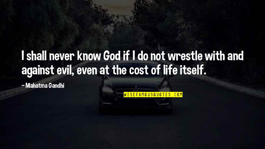 Evil And God Quotes By Mahatma Gandhi: I shall never know God if I do