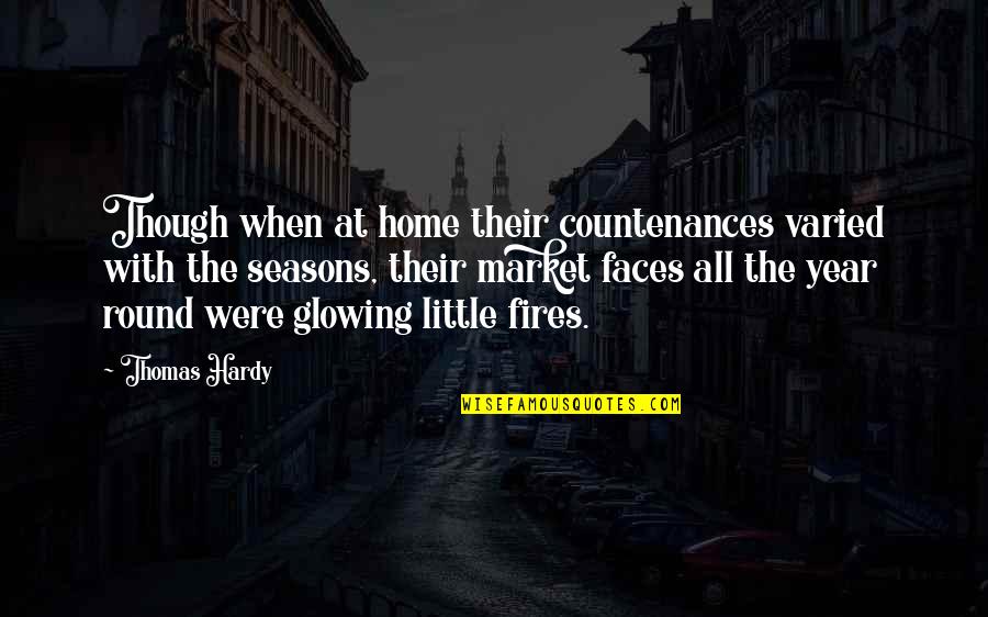 Evil Jester Quotes By Thomas Hardy: Though when at home their countenances varied with