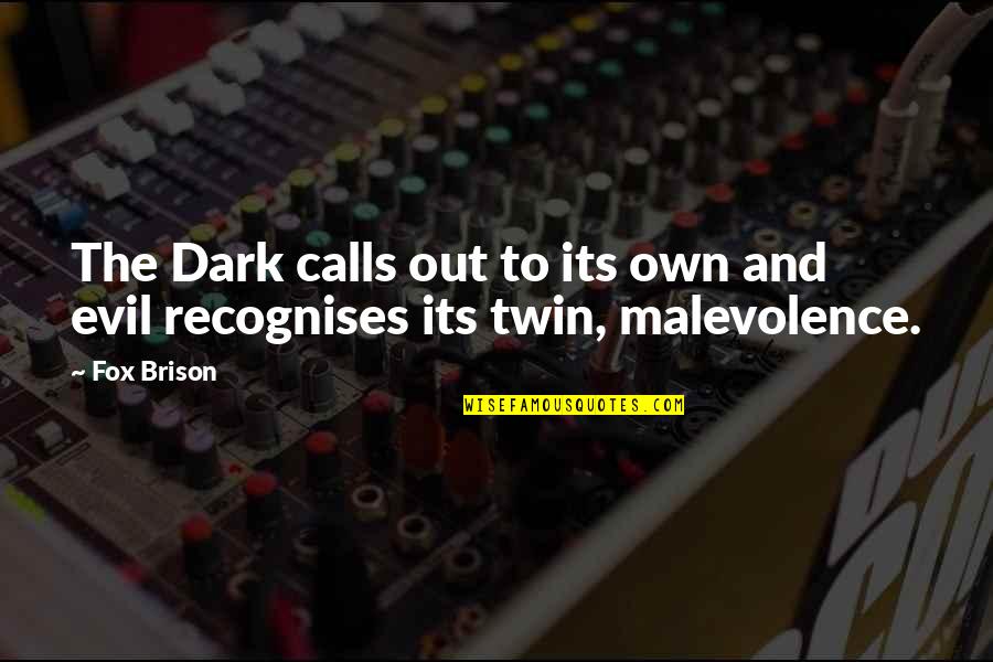 Evil Twin Quotes By Fox Brison: The Dark calls out to its own and