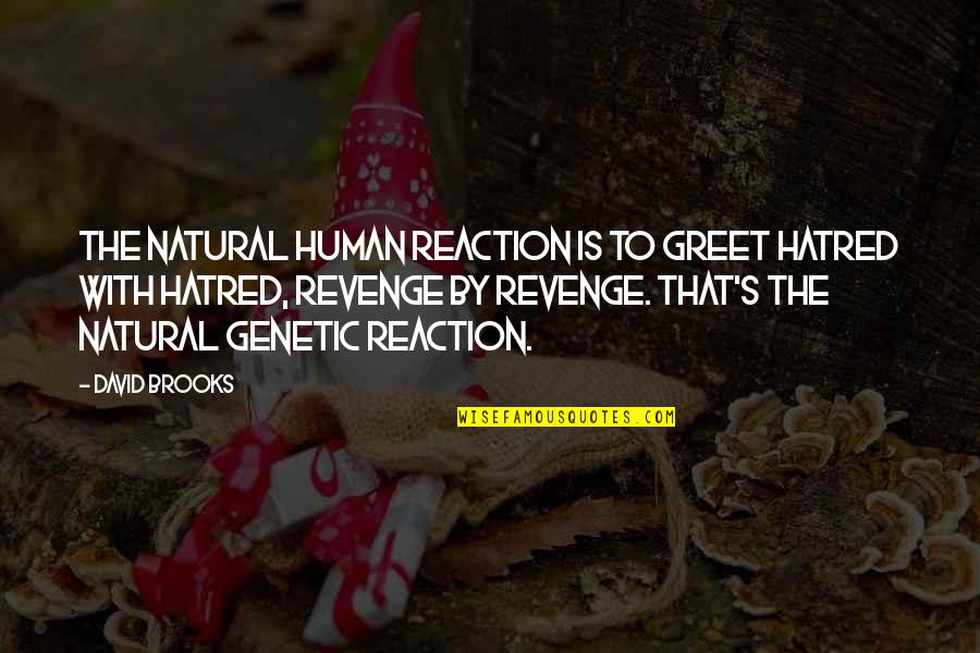 Evil Under The Sun Quotes By David Brooks: The natural human reaction is to greet hatred