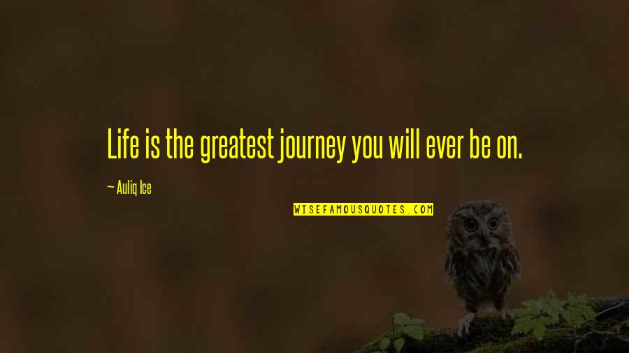 Evilyn Stone Quotes By Auliq Ice: Life is the greatest journey you will ever
