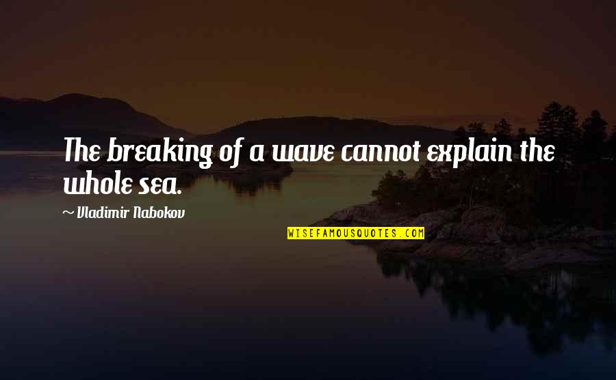 Evimiz Magazasi Quotes By Vladimir Nabokov: The breaking of a wave cannot explain the
