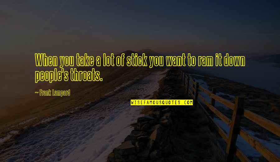 Evimizde B23 Quotes By Frank Lampard: When you take a lot of stick you
