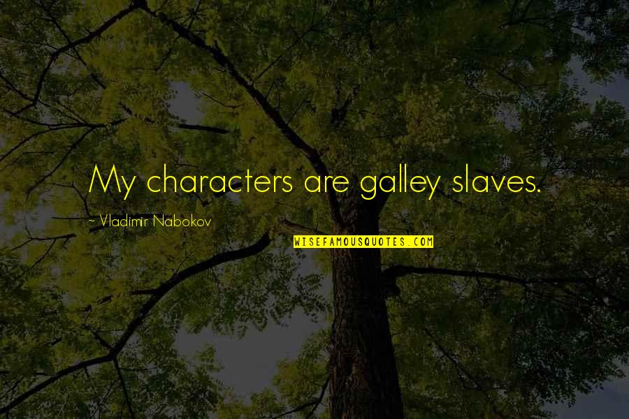 Eviscerate Quotes By Vladimir Nabokov: My characters are galley slaves.
