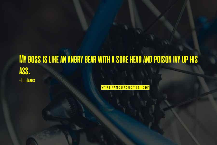 Evitan Rapper Quotes By E.L. James: My boss is like an angry bear with