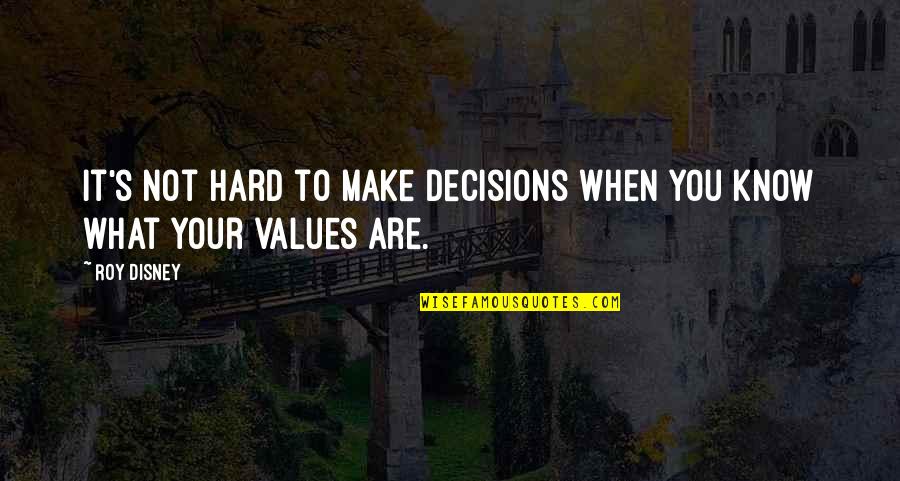 Evitar Magic Quotes By Roy Disney: It's not hard to make decisions when you