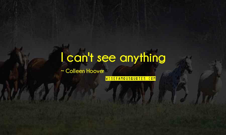 Evlerin Dizayni Quotes By Colleen Hoover: I can't see anything
