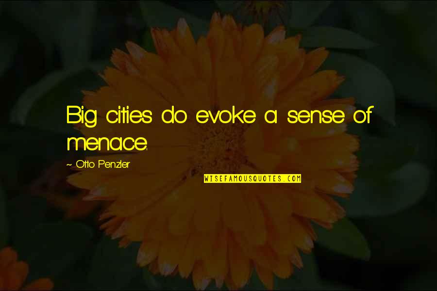 Evoke Quotes By Otto Penzler: Big cities do evoke a sense of menace.