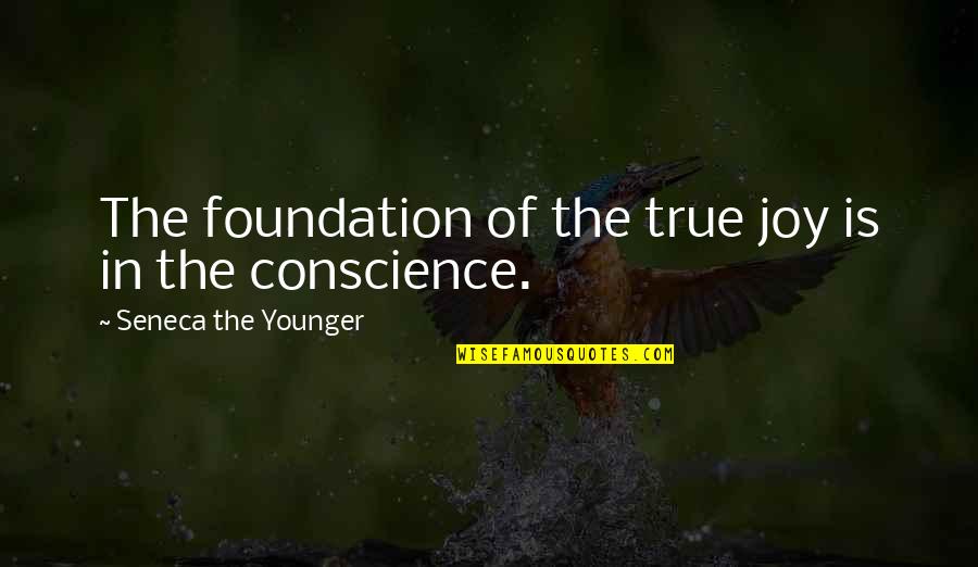 Evolution Vs Creationism Debate Quotes By Seneca The Younger: The foundation of the true joy is in