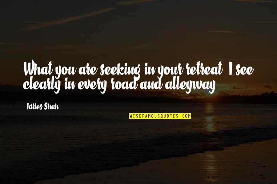 Evolution Vs God Quotes By Idries Shah: What you are seeking in your retreat, I
