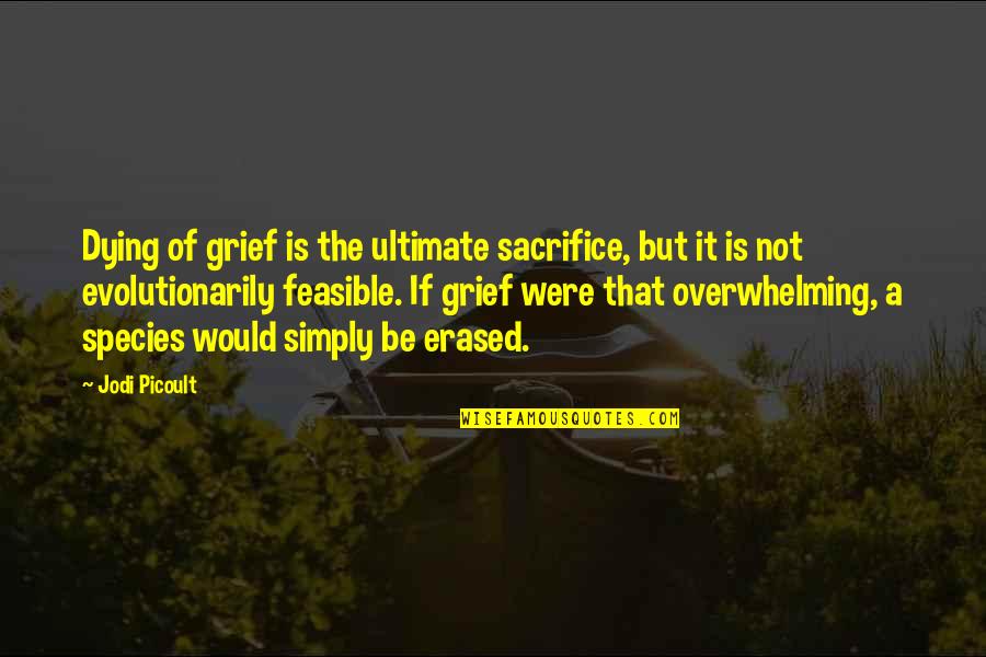Evolutionarily Quotes By Jodi Picoult: Dying of grief is the ultimate sacrifice, but Evolutionarily Quotes By Jodi Picoult: Dying of grief is the ultimate sacrifice, but